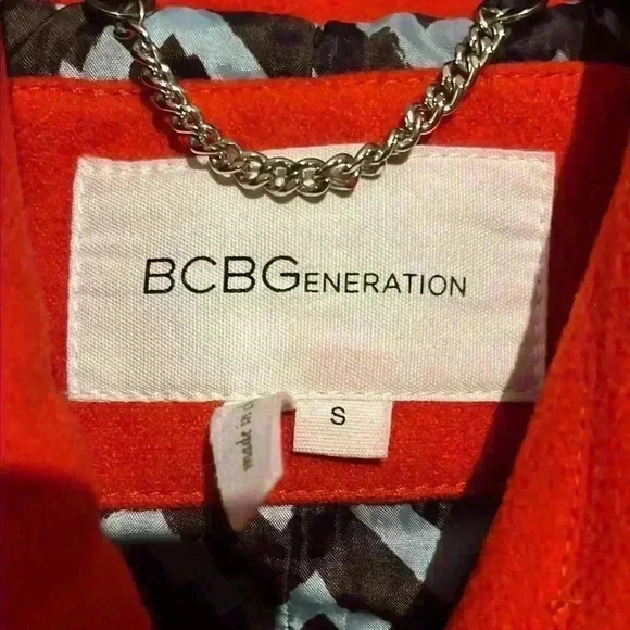 BCBGMAXAZRIA Women's Red Belted Jacket - Picture 2 of 7